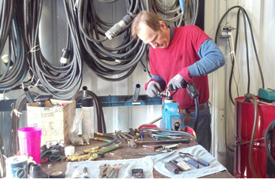 Equipment repair at R.J. Kates